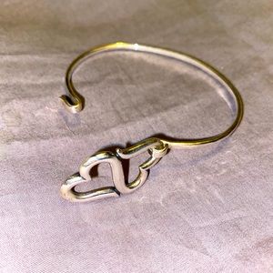 James Avery double heart Sterling bracelet